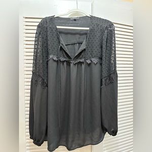 Black Blouse Bell Sleeve